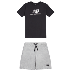 Boys' Preschool - New Balance T-Shirt Short Set - Black/Gray