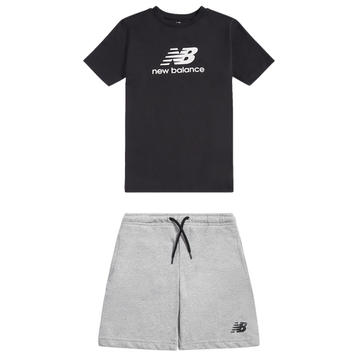 New Balance T-Shirt Short Set - New Balance Black/Gray
