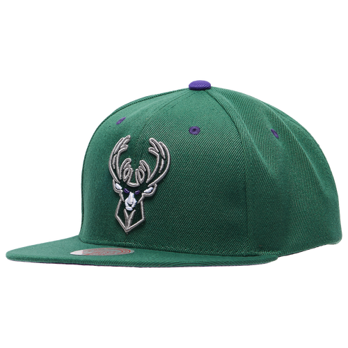 

Mitchell & Ness Mens Milwaukee Bucks Mitchell & Ness Bucks Color Flip Snapback - Mens Green/White Size One Size