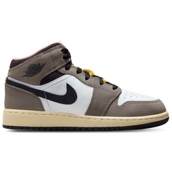 Boys' Grade School - Jordan AJ 1 Mid  - Oil/White