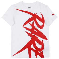 Girls' Grade School - PUMA x Melo Short Sleeve Graphic T-Shirt - White/Red