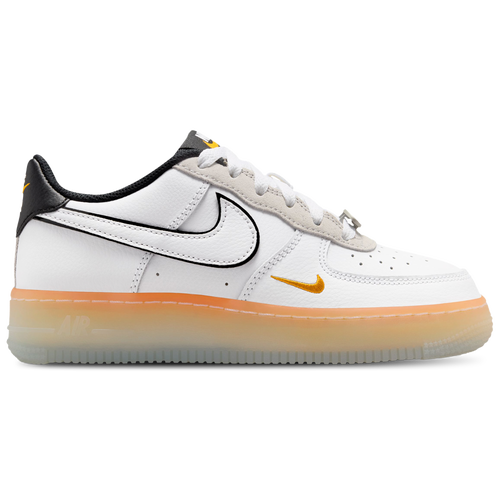 Nike Boys Air Force 1 FL2 - Boy's Grade School Basketball Shoes Size 06.0 - White/Black/Orange