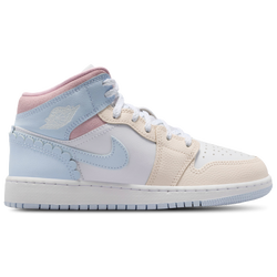 Filles, Scolaire - Jordan AJ 1 SE féminine à mi-cheville - Demi-bleu/blanc/ivoire pâle