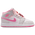 Jordan Air Jordan 1 Mid SE - Girls' Grade School Vast Grey/Pink Glow/Sail