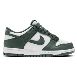 Boys' Grade School - Nike Dunk Low  - White/Vintage Green