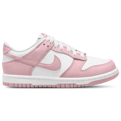 Filles, Scolaire - Nike Dunk à tige basse - Blanc/Rose pâle moyen