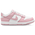 Nike Dunk à tige basse - Filles, Scolaire Blanc/Rose pâle moyen
