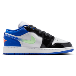 Boys' Grade School - Jordan AJ 1 Low SE - Blue/Orange/White