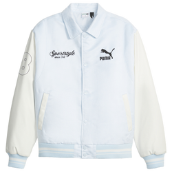 Men's - PUMA Puma Team Varsity Jacket - Icy Blue