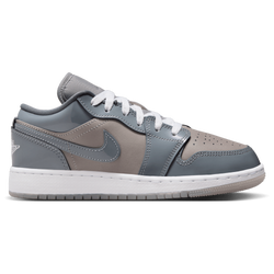 Boys' Grade School - Jordan Air Jordan 1 Low SE  - Medium Grey/Cool Grey/White