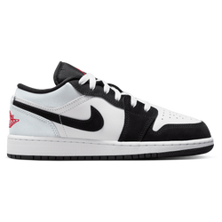 Boys' Grade School - Jordan Air Jordan 1 Low SE  - White/Black/Silver