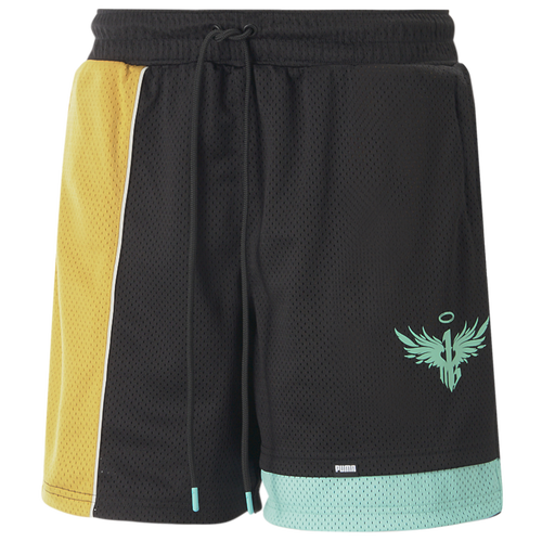 

PUMA Mens PUMA Melo Ralph Shorts - Mens Black/Gold/Aqua Size XXL