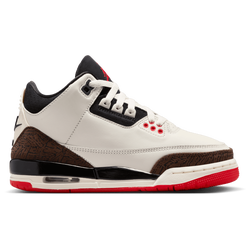 Boys' Grade School - Jordan Retro 3 - Black/White/Tan