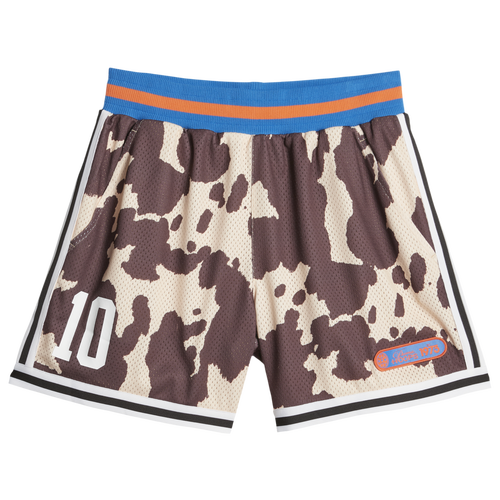 

PUMA Mens PUMA Clydes Closet All Out Print Shorts - Mens Sand Dune/Blue/Chestnut Size S