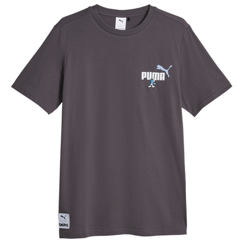 

PUMA Mens PUMA Smurfs T-Shirt - Mens Dark Coal/Multi/Blue Size L