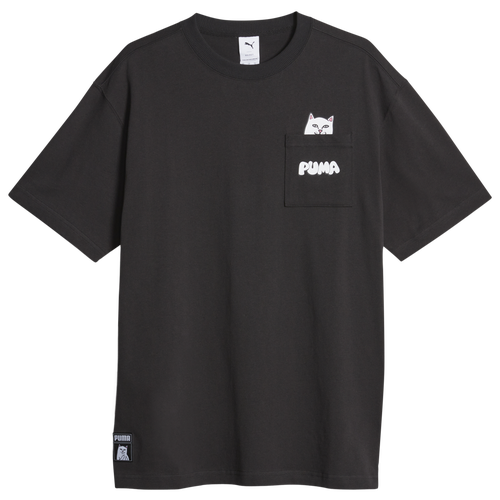 

PUMA Mens PUMA Rip N Dip Pocket T-Shirt - Mens White/Black Size M