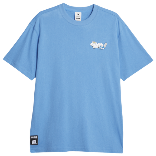 Shop Puma Mens  Rip N Dip Graphic T-shirt In Regal Blue/white