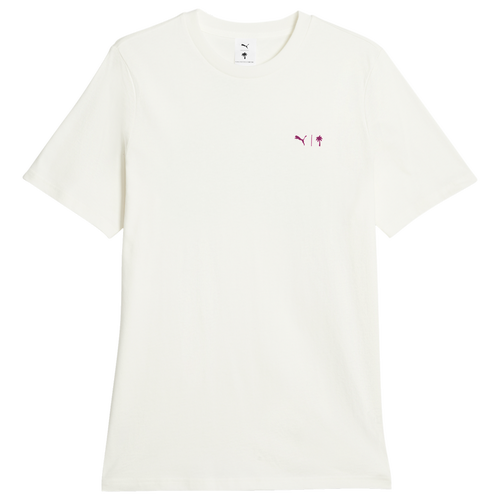 

PUMA Mens PUMA Palm Tree Club T-Shirt - Mens Warm White/Pink/Green Size M