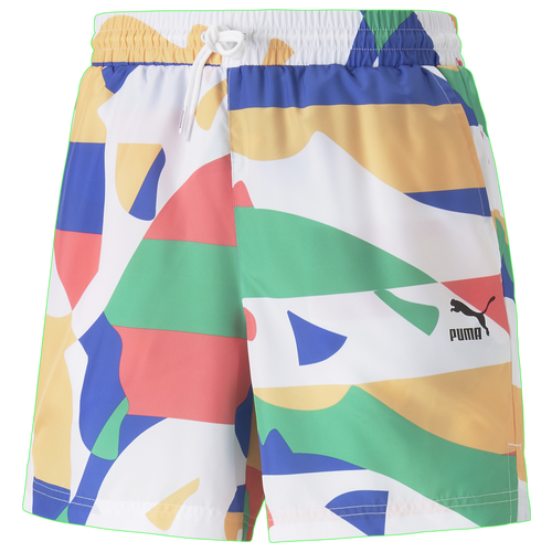 

PUMA Mens PUMA Worldwide AOP 6 Woven Shorts - Mens White/Multi Size S