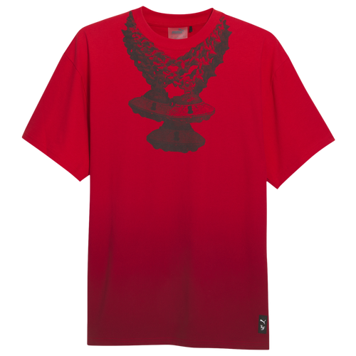 

PUMA Mens PUMA Hoops X Lafrance Holiday S/S T-Shirt - Mens For All Time Red Size S