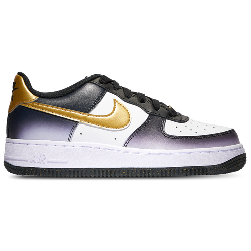 Nike Boys Air Force 1 50th Anniversary Boys Grade School Shoes White Gold Black Size 04.0