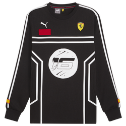 Men's - PUMA Joshua Vides For Scuderia Ferrari Mesh Crew - Puma Black