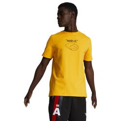 Men's - PUMA Classics Mixtape Disc T-Shirt - Yellow Sizzle