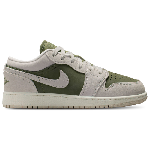 Jordan Boys Air 1 Low SE - Boy's Grade School Basketball Shoes Size 05.5 - Green/Beige