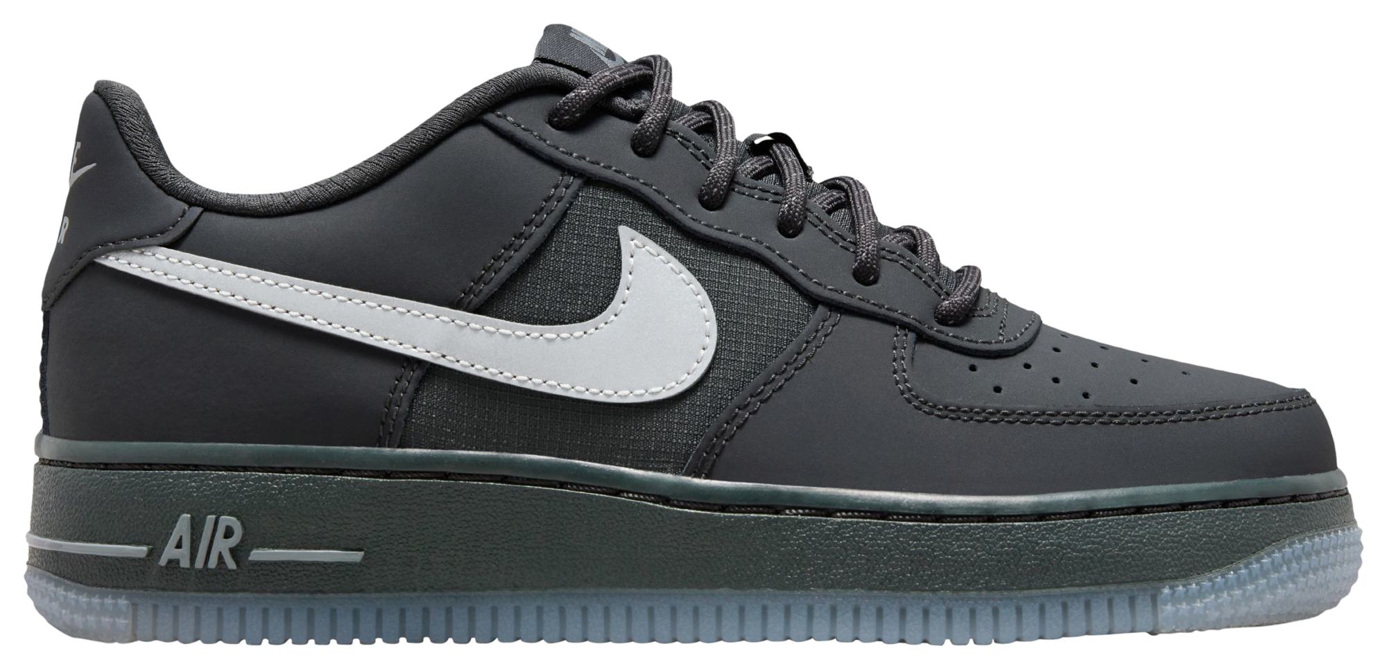 Nike air force 1 dark outlet grey/black/white grade school boys' shoe