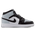 Jordan AJ 1 Mid  - Boys' Grade School Black/Aura/Black