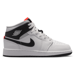 Boys' Grade School - Jordan AJ 1 Mid  - Summit White/Black/Infrared