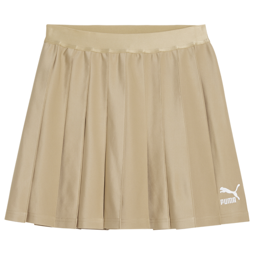 

PUMA Womens PUMA Classics Pleated Skirt - Womens Beige Size S