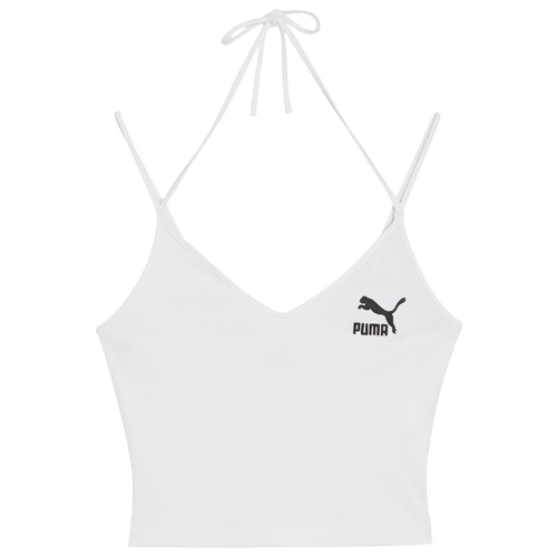 

PUMA Womens PUMA Classics Ribbed Crop - Womens Puma White Size S