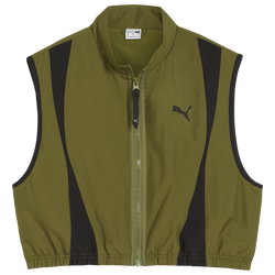 Women's - PUMA Dare to Woven Vest - Olive Green