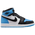 Jordan Retro 1 High OG  - Boys' Grade School White/Blue/Black