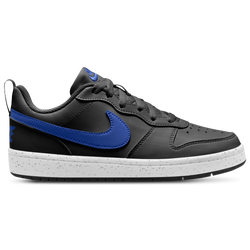 Boys' Grade School - Nike Court Borough Low Recraft  - Black/Blue/White