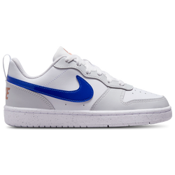 Boys' Grade School - Nike Court Borough Low Recraft  - White/Racer Blue/Grey