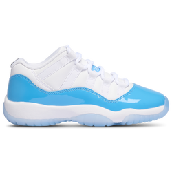 Boys' Grade School - Jordan Retro 11 Low - White/Black/Blue