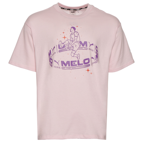 

PUMA Mens PUMA x Melo Iridescent Short Sleeve T-Shirt - Mens Whisp Of Pink/Whisp Of Pink Size XL