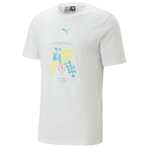 Puma Mens  Sf Miami Race 23 T-shirt In  White/multi