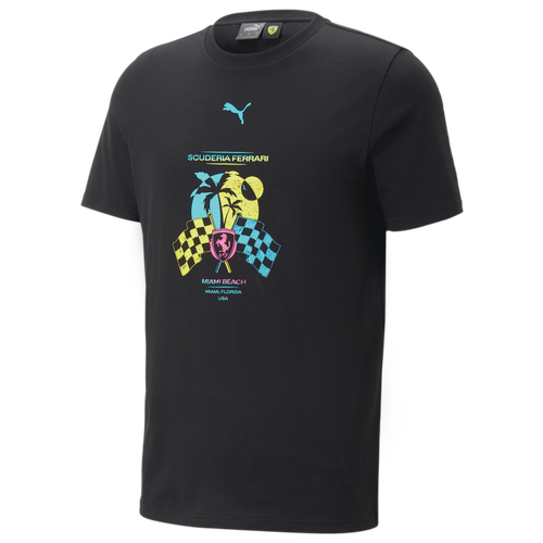 

PUMA Mens PUMA SF Miami Race 23 T-Shirt - Mens Puma Black/Multi Size L