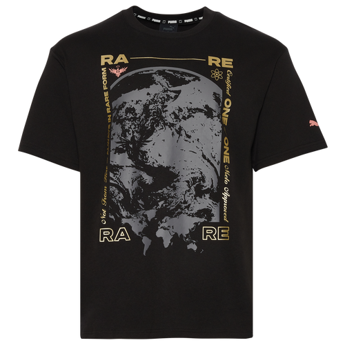 

PUMA Mens PUMA Melo Gold Planet T-Shirt - Mens Puma Black/Gold/Grey Size S