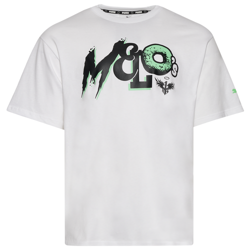 

PUMA Mens PUMA Melo x Lamelo-O T-Shirt - Mens Puma White/Green Size S
