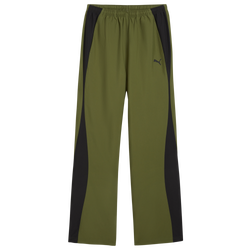 Women's - PUMA Dare to Relaxed Parachute Pants - Olive Green