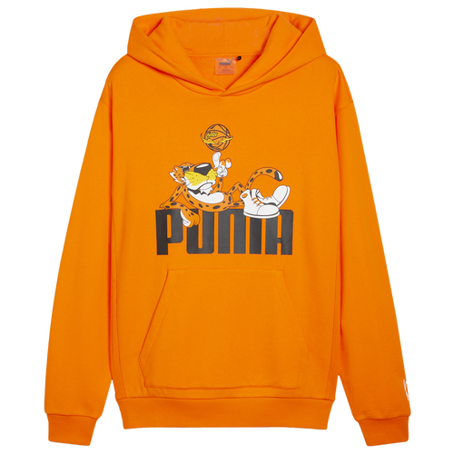 Shop Puma Mens  Hoops X Cheetos Hoodie In Black/rickie Orange