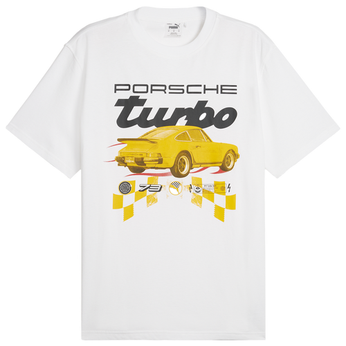 

PUMA Mens PUMA x Porsche Graphic T-Shirt - Mens Puma White/Black/Yellow Size L