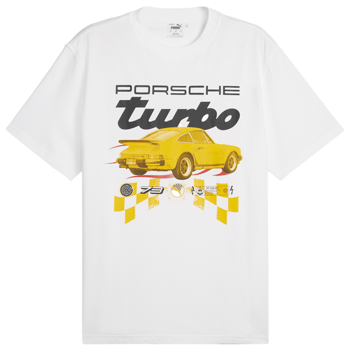

PUMA Mens PUMA x Porsche Graphic T-Shirt - Mens Puma White/Black/Yellow Size S