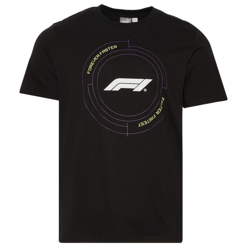 

PUMA Mens PUMA F1 Essential Graphic T-Shirt - Mens White/Black Size M