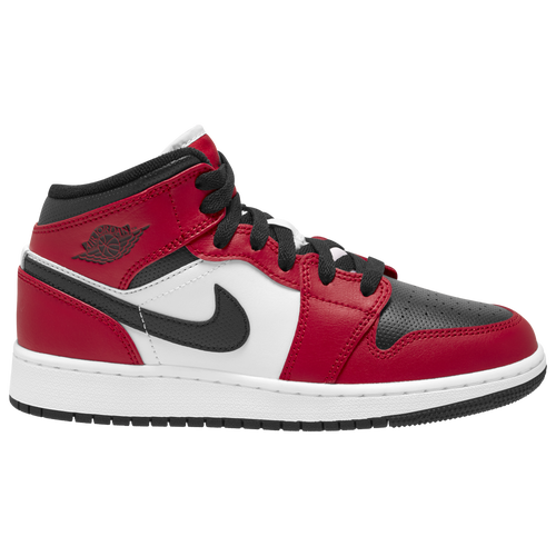 Jordan Boys AJ 1 Mid SE - Boy's Grade School Basketball Shoes Size 07.0 - Black/Gym Red
