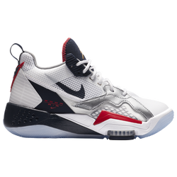 Boys' Grade School - Jordan Zoom 92  - White/Obsidian/True Red